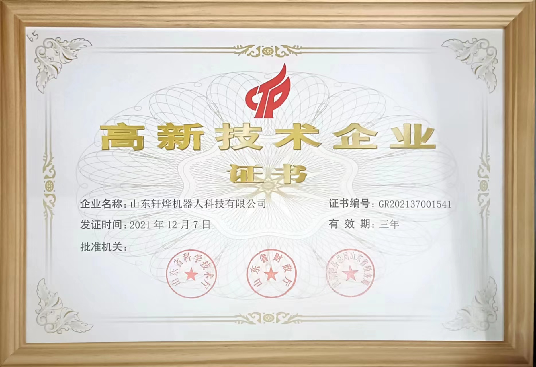 技術企業(yè)證書